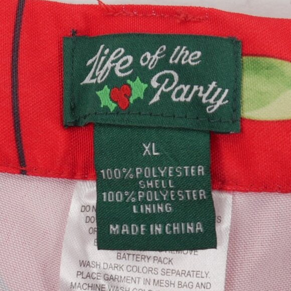 Life of the Party Red Blazer & Pants Christmas Suit Xmas Lights Men's X Large - Picture 13 of 14